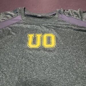 mens tshirt 2XL Oregon University Ducks Green Short sleeve Performance Fabric